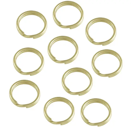 JewelrySupply Split Ring 9mm Gold Plated (10-Pcs) {1}