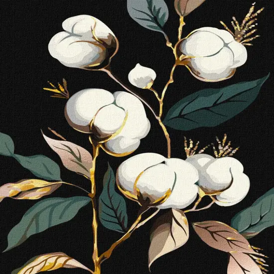 Painting by Numbers kit Snow-white Cotton with extra metallic paints KHO3246 {2}