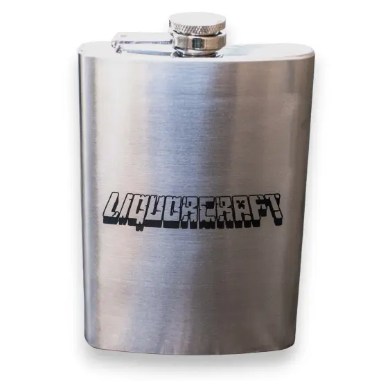 8oz Liqourcraft Stainless Steel Flask {1}