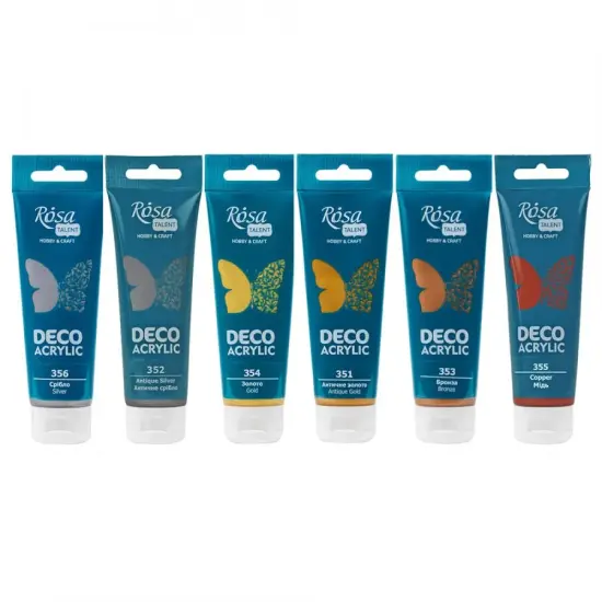 Rosa Studio Acrylic for Decor. (356) Silver. Metallic. 2.54 oz. {2}