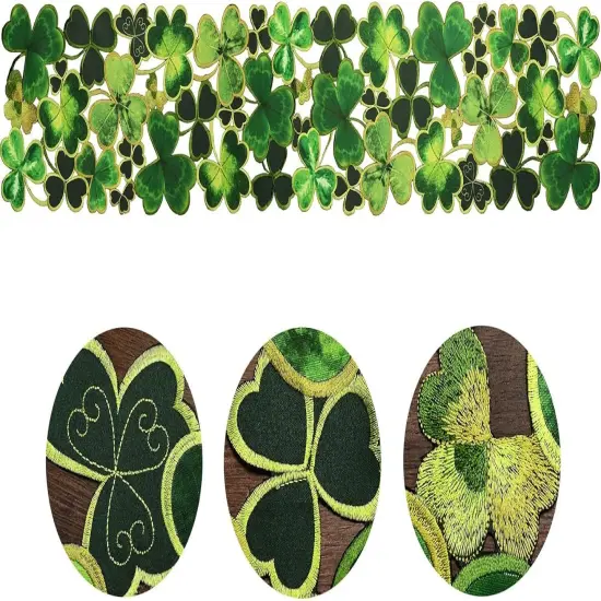 Embroidered Decorative Clover Table Runner for St. Patrick's Day (13x90 inches) {2}