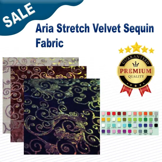 Aria Stretch Velvet Sequin Fabric Mauve/Pearl {2}