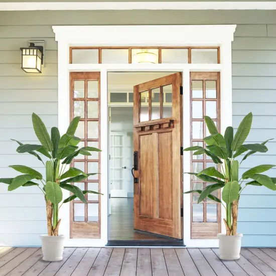 5.3 Feet Tall Bird of Paradise Artificial Plant Faux Banana Leaf Tree {5}