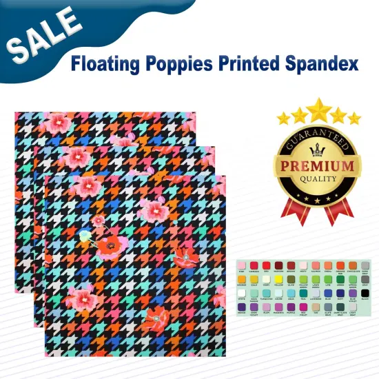 Floating Poppies Printed Spandex {1}