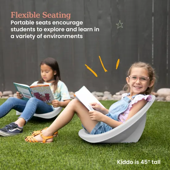 Leaf Floor Seat, Rocker Chair, 6-Piece Light Grey {3}