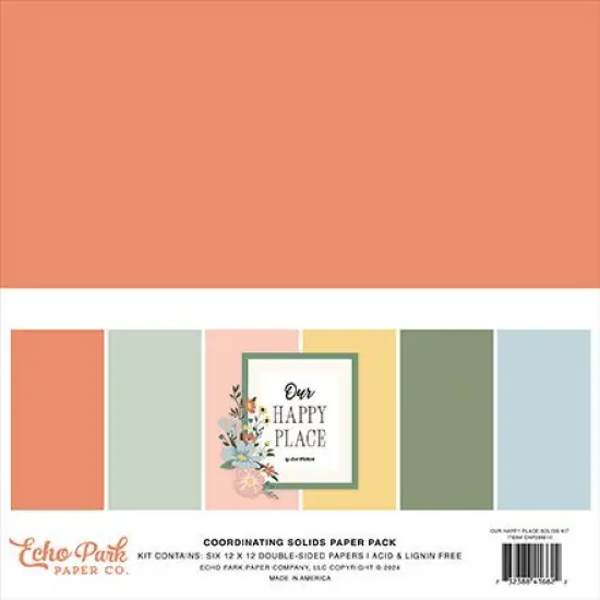 Echo Park Our Happy Place 12"X12" Solids Kit {1}
