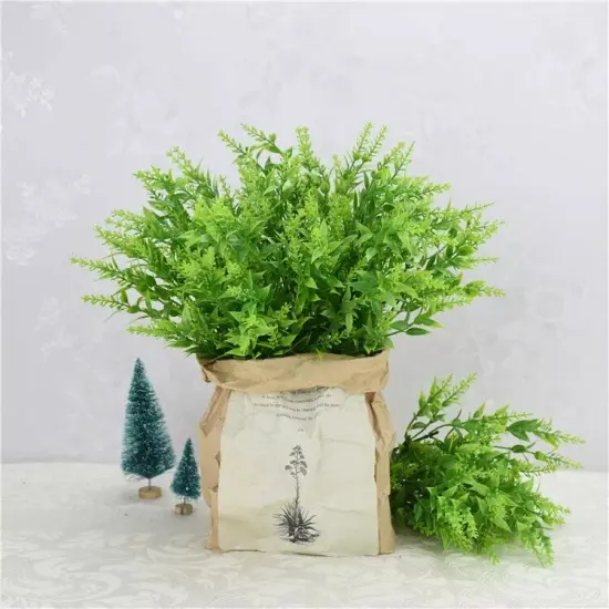 4pcs 7 Heads Artificial Wheat Grass Bouquet for Weddings Green {3}