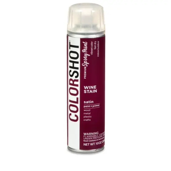COLORSHOT Satin Spray Paint Wine Stain (Burgundy) 10 oz. 4 Pack {2}