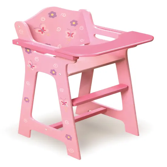 Badger Basket Blossoms and Butterflies Doll High Chair - Pink {1}