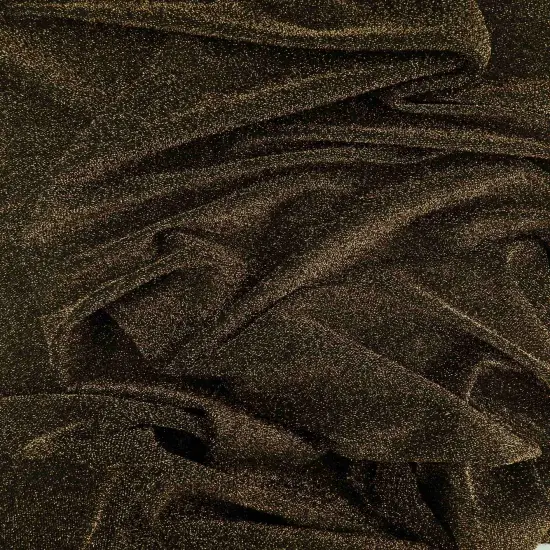 1 Yard Jersey Knit Fabric with Lurex, Soft Stretch Sparkly Finish 58/60" Wide BLACK/SILVER {7}