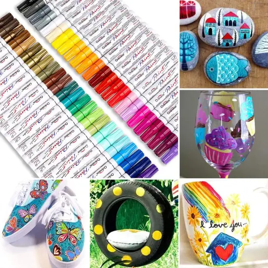 24 Color Permanent Oil Based Markers {4}