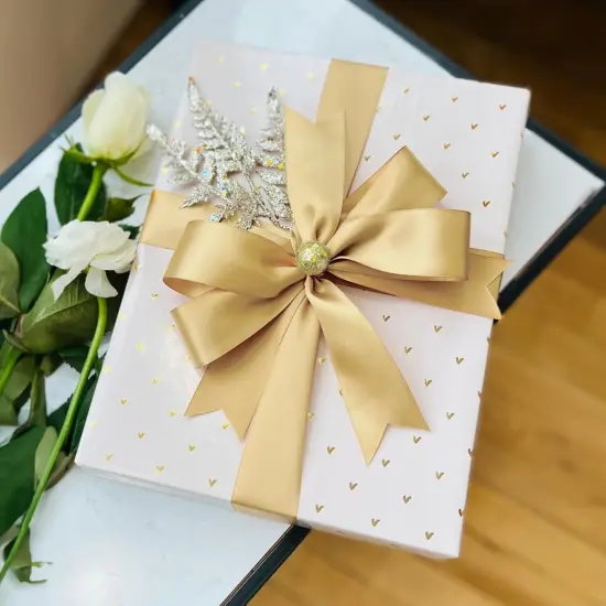 Champagne Gold Satin Ribbon - 1 1/2 inch x 50 Yards {4}