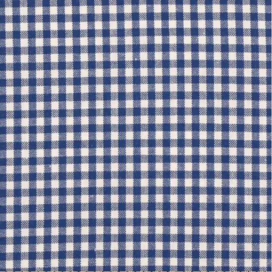 Easycare Gingham Large Royal Polyester Cotton Fabric by the Yard {1}