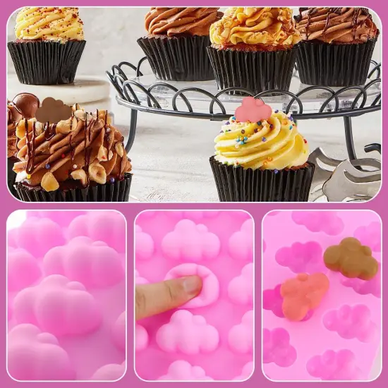 2 Pack 3D Cloud Shape Silicone Mold {2}