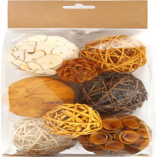 6 pcs Fall Decorative Bowl & Vase Filler Balls For Home Decor {2}