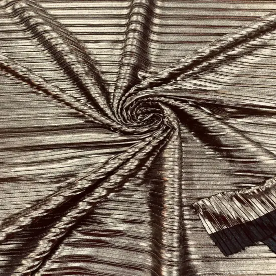 1 Yard Metallic Foil Accordion Pleated Polyester Fabric Lightweight Pleated Foil Sheer 58-60 inches width Royal Blue {5}