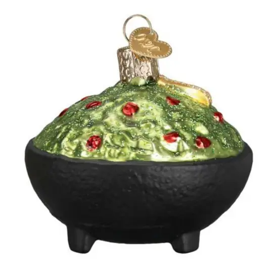 Old World Christmas 2.25 In Guacamole Christmas Tree Ornament , Ornament Fruit Dip Mexico Green {2}