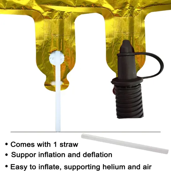 40 Inch Big Gold 6 Balloon Number Large Foil Helium Number Balloons - Gold Numbers {5}