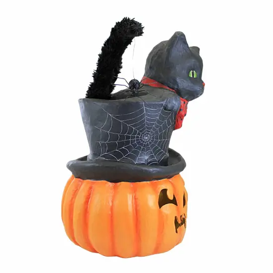 Bethany Lowe 21.0 Inch Top Hat Surprise Jack O' Lantern Halloween Figurine , Lightweight Halloween Decor Halloween Black Cat {3}