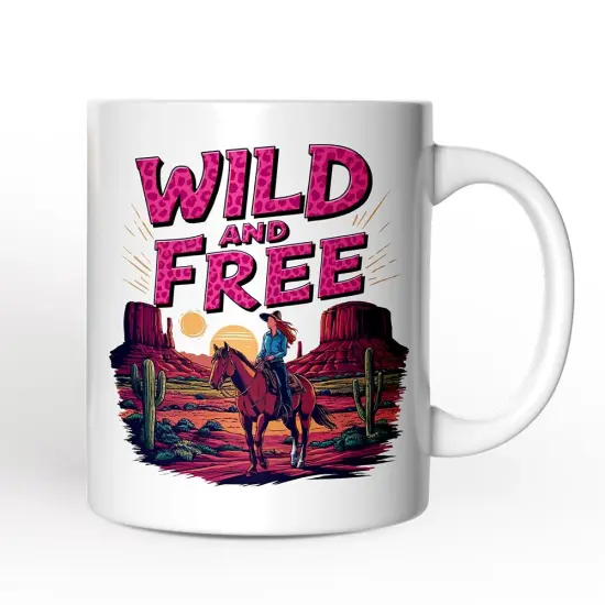 Wild And Free Western Mug, Gift for Women {3}