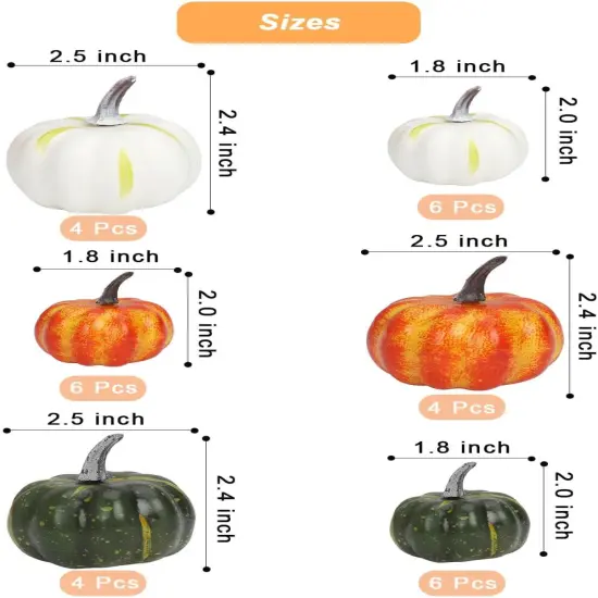 Mini Decorative Pumpkins Assorted Sizes 30pcs {2}