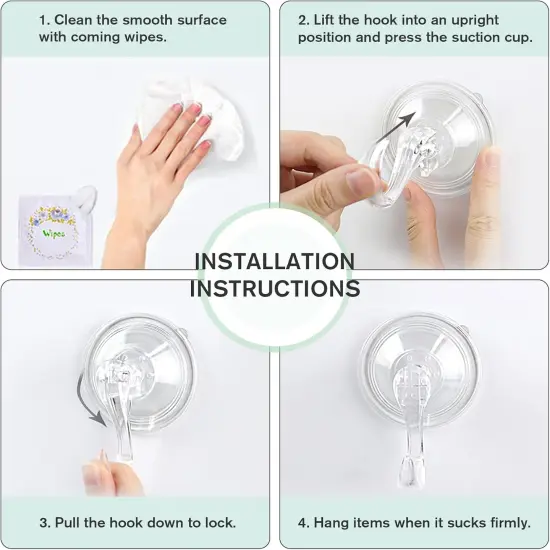 Wreath Hanger, Large Suction Cup - Clear {5}