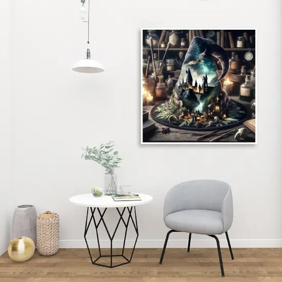 Halloween Hat Paint by Numbers Kit - 16x16 Inch {4}