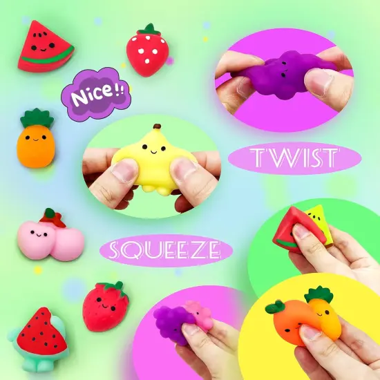 9 Pcs Fruit Squishy Mochi Toys {2}