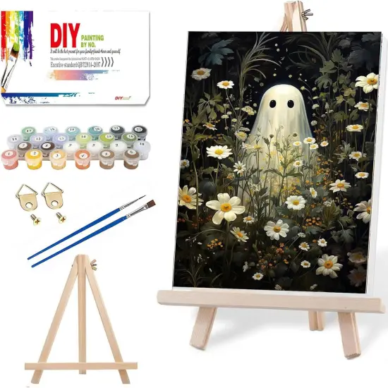 Halloween Paint by Numbers Kit - 12x8 Inch (Ghost) {1}