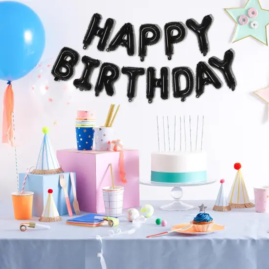 75pcs 16" Happy Birthday Balloon Banner {3}