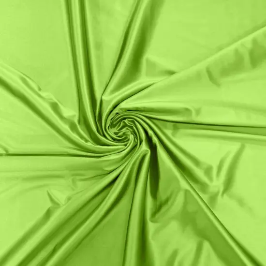 1 Yard Stretch Satin Spandex Casino Fabric Glossy Heavyweight For Elegant Designs Neon Green {1}