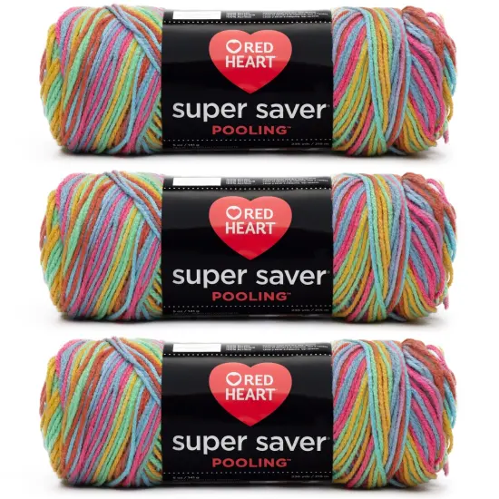 Red Heart Super Saver Pooling Yarn 24 Pack-Papaya {1}