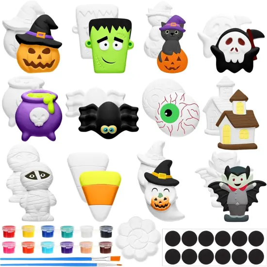 12 Pcs Ceramics to Paint Halloween Day of The Dead Thanksgiving (Halloween) {1}