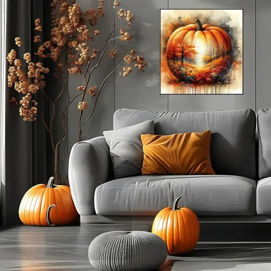 Halloween Pumpkin Diamond Painting Kits - 13.7x13.7 Inch (JK832-1) {2}