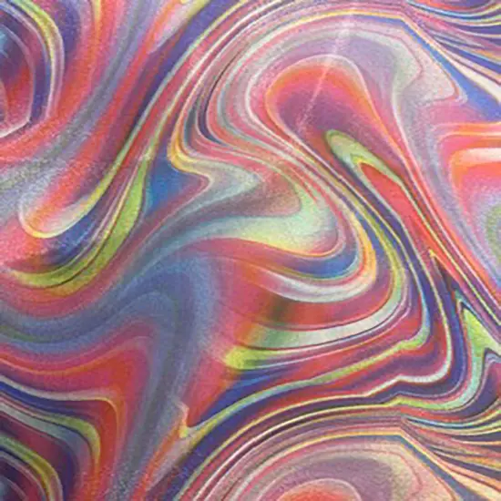 1 Yard Volcano Abstract Rainbow Polyester Spandex Fabric 58/60 Inch Width Orange Green Combo {4}