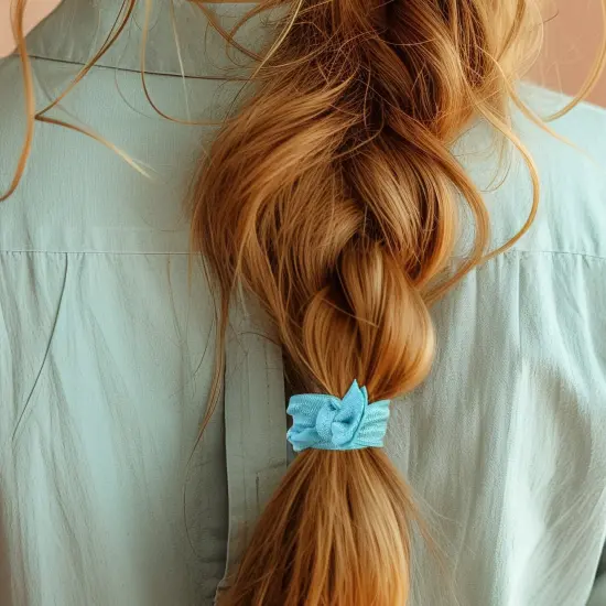 Wrapables No Crease Ouchless Elastic Ribbon Hair Ties Ponytail Holders (Set of 30), Cool {4}