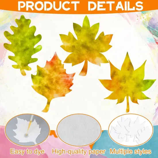 100 Pcs Color - Crafts Maple Leaf {3}