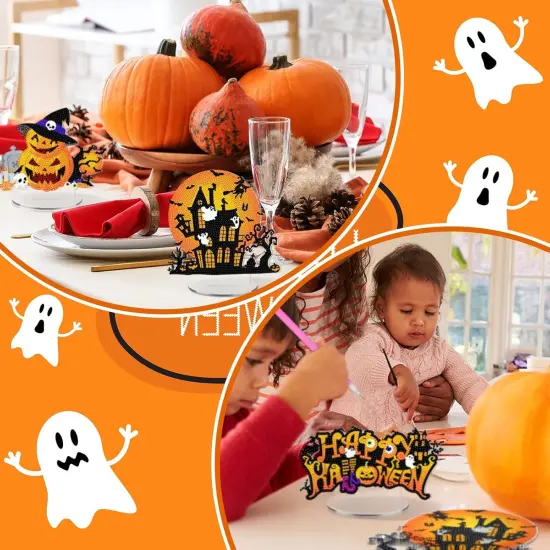 3 Pcs Halloween Diamond Art Tabletop Decorations {4}