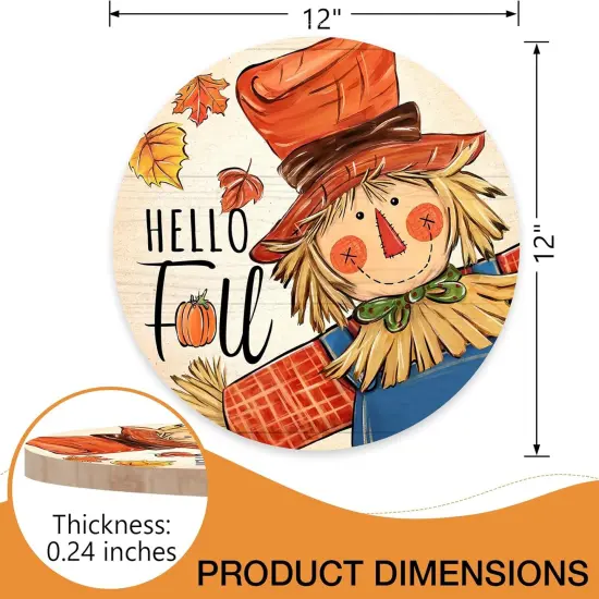 Hello Fall Scarecrow Porch Sign {2}