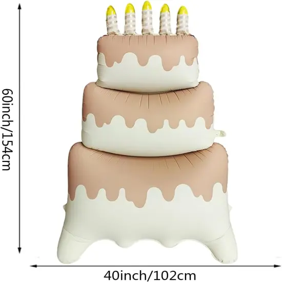 Birthday Cake Foil Standing Balloons - Caramel Cake {5}