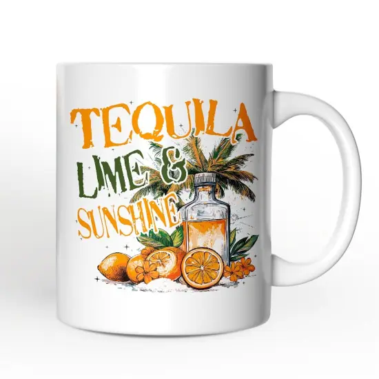 Tequila Lime & Sunshine Mug, Tropical Summer Gift {4}