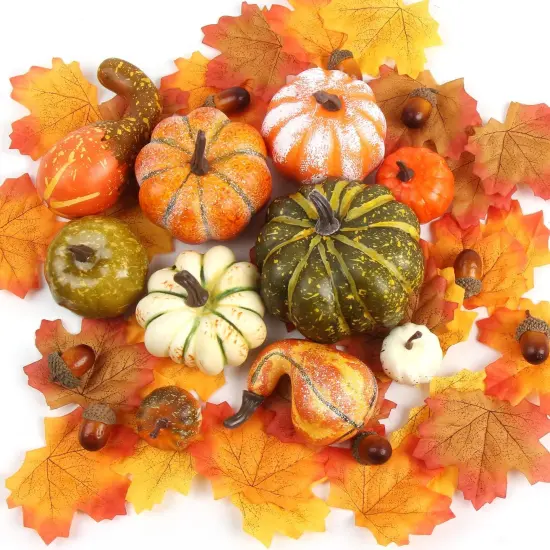 Mini Artificial Pumpkins Party Table Decoration {4}