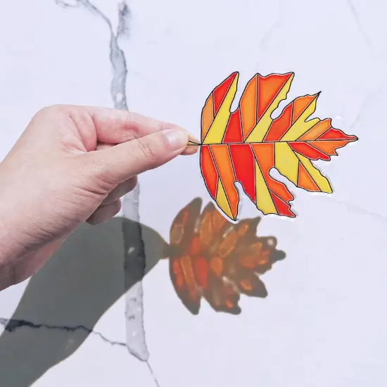 24 Sets Fall Leaf Suncatchers Ornaments Decorations DIY {5}