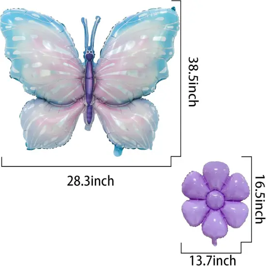 Butterfly Balloons Gradient Purple {2}