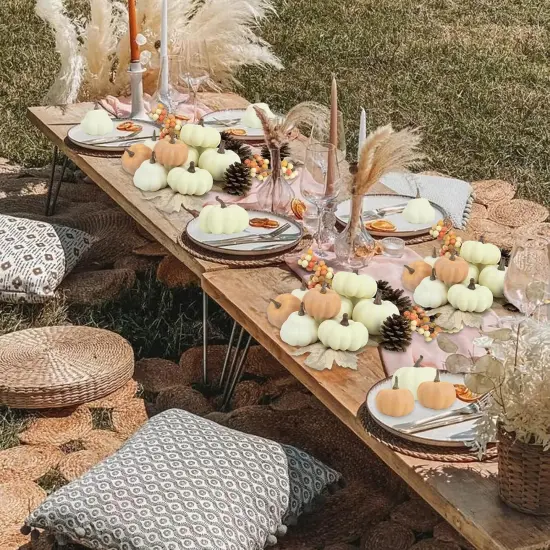 17 PCS Artificial Pumpkins Decorations {5}