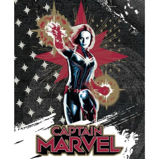 Licensed Marvel Prints Captain Marvel Panel Cotton Fabric by the Panel {1}