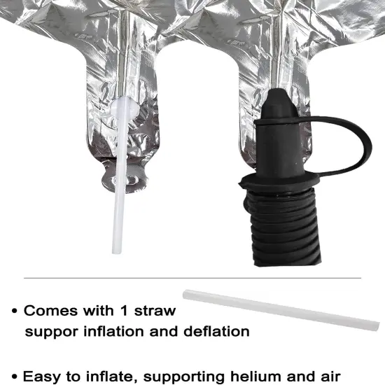 40 Inch Large 27 Balloon Numbers Silver, Big Foil Number Balloons {5}