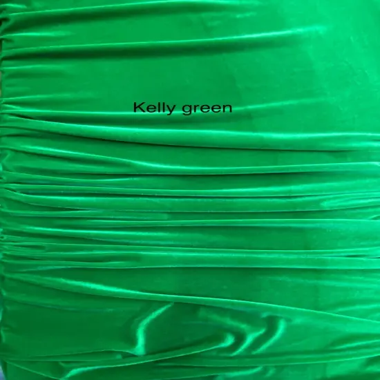 1 Yard Rich Kelly Green Premium Stretch Velour for Sewing, Theatrical Wear, and Home Accents 58/60 Inch Width {3}