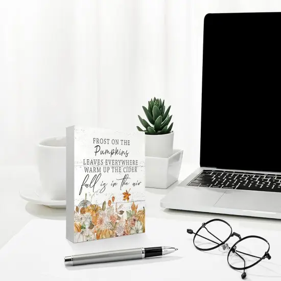 Fall Decor for Table Wood Box Sign {5}