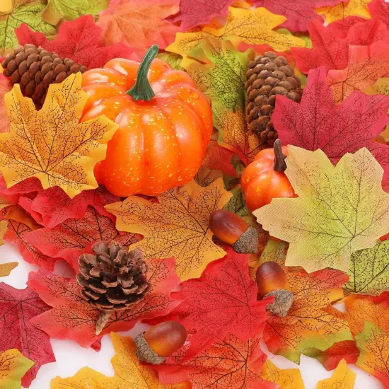 Artificial Autumn Fall Maple Leaves {4}